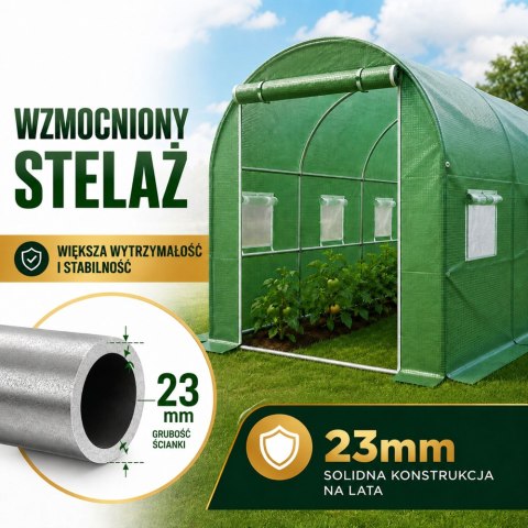 Tunel Ogrodowy Foliowy Szklarnia Na Warzywa PRO Stelaż 25MM 12x3x2M 36M²