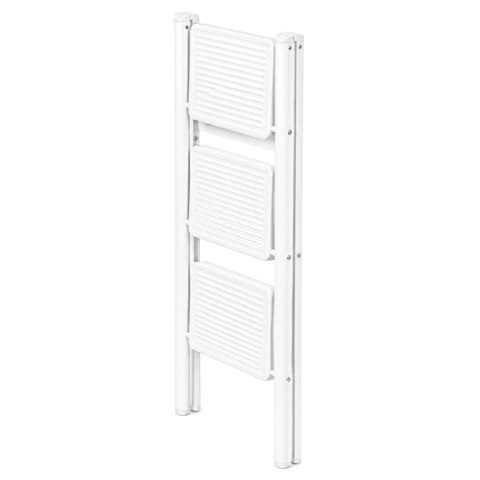 Drabinka 3-stopniowa metalowa EASYSTEP składana WHITE