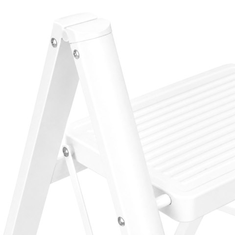 Drabinka 3-stopniowa metalowa EASYSTEP składana WHITE