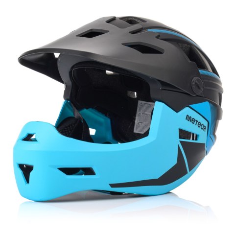 Kask rowerowy full-face Meteor Hydra L 58-61 cm czarny/niebieski