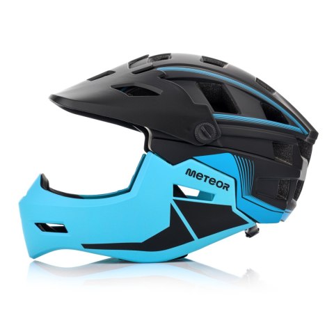 Kask rowerowy full-face Meteor Hydra L 58-61 cm czarny/niebieski