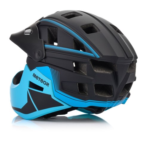 Kask rowerowy full-face Meteor Hydra L 58-61 cm czarny/niebieski