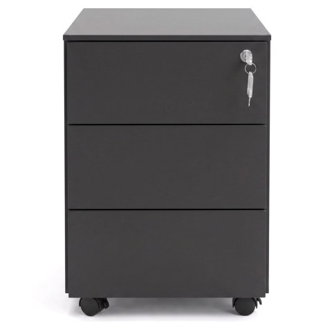 Szafka kontener pod biurko na kółkach SORVA black