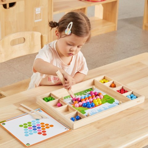 Viga Toys VIGA Drewniana Gra Kulki Złap i Dopasuj Układanka Montessori