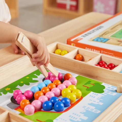 Viga Toys VIGA Drewniana Gra Kulki Złap i Dopasuj Układanka Montessori