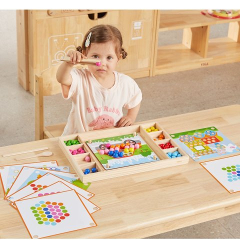 Viga Toys VIGA Drewniana Gra Kulki Złap i Dopasuj Układanka Montessori