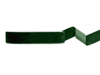 Tasiemka welurowa, butelkowa zieleń, 25mm, 10m