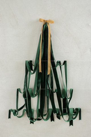 Tasiemka welurowa, butelkowa zieleń, 25mm, 10m