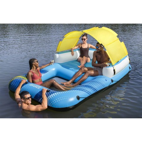 Pływająca wyspa 4-osobowa materac z daszkiem Summer Oasis Bestway 43645