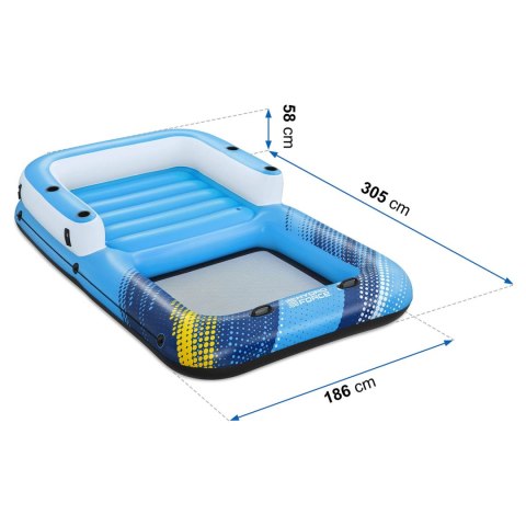 Pływająca wyspa 4-osobowa materac z daszkiem Summer Oasis Bestway 43645