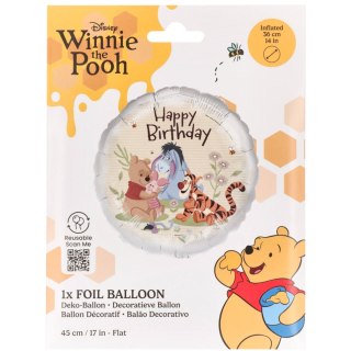 Balon Foliowy urodzinowy Kubuś Puchatek, 45cm