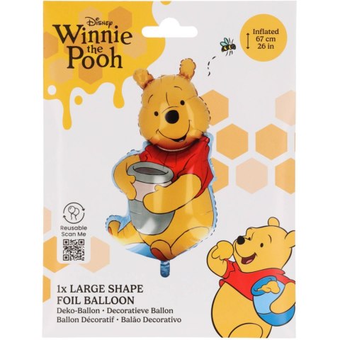 Balon foliowy, Kubuś Puchatek, Winnie-the-Pooh, 67cm