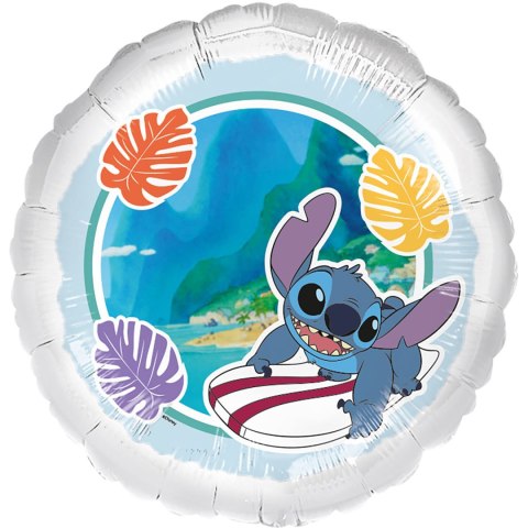 Balon foliowy, Stitch Surfer, Disney Stitch, 45cm