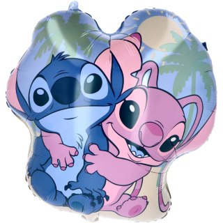 Balon foliowy, Stitch i Angel, 49cm