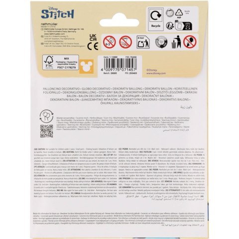 Balon foliowy, Stitch i Angel, 49cm