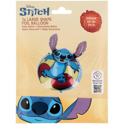 Balon foliowy, Stitch na wakacjach, 61cm