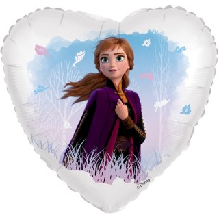 Balon foliowy serce Frozen Anna, 45cm, 1szt.