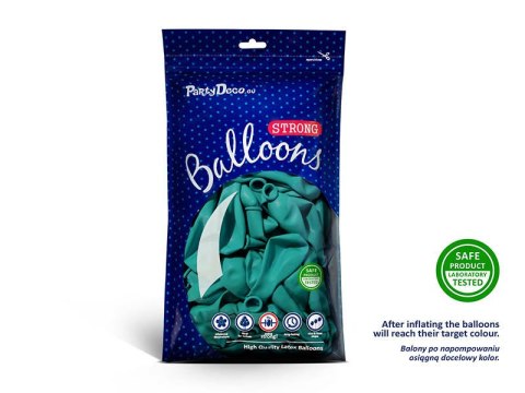 Balony Strong, Turkusowy, Pastel Lagoon Blue, 12cm, 100 szt.