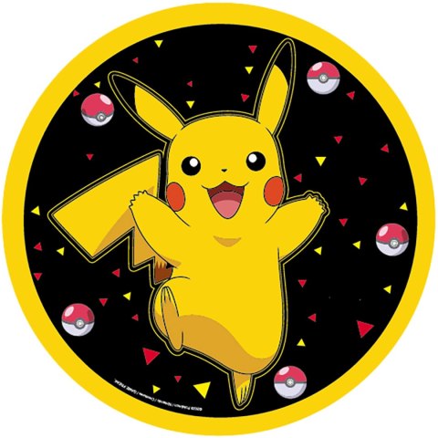 Talerzyki papierowe Pokemon Pikachu, 23 cm, 8 szt.