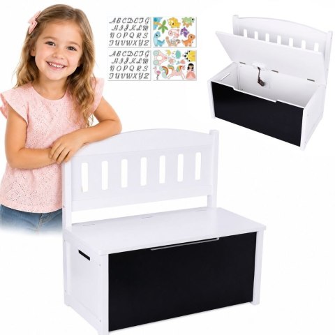 Tooky Toy Drewniana Skrzynka Ławka z Tablicą do Rysowania