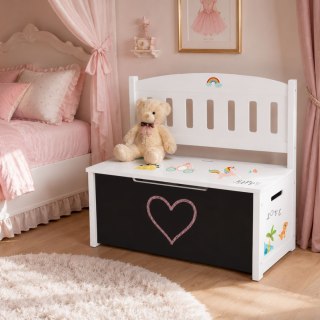 Tooky Toy Drewniana Skrzynka Ławka z Tablicą do Rysowania