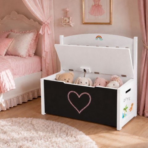 Tooky Toy Drewniana Skrzynka Ławka z Tablicą do Rysowania