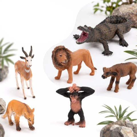 WOOPIE Zestaw Figurek Dzikich Zwierząt Safari 6 el.