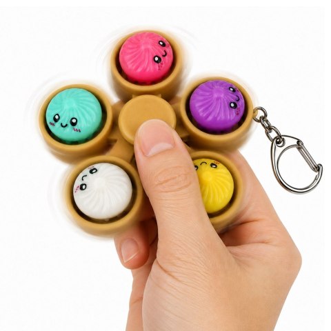 Brelok Pierożki w Koszyczku Świecące LED Dumpling Fidget Spinner 9,5 cm