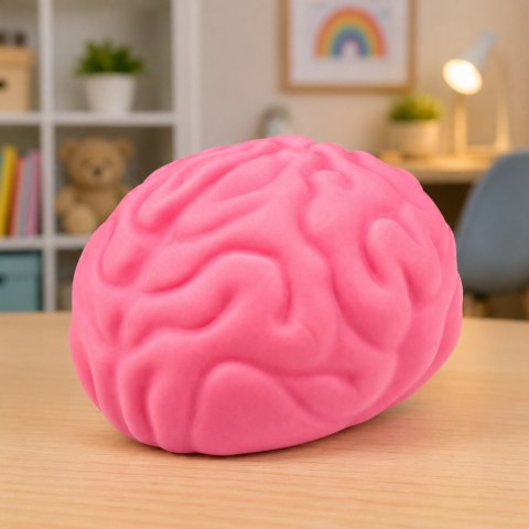 Duży Gniotek Mózg Antystresowy Sensoryczny Do Ściskania Różowy 13 cm