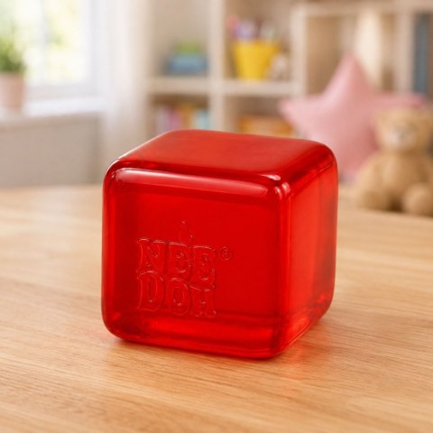 Gniotek Antystresowy Elastyczna Kostka Lodu Ice Cube Squishy Czerwona 5 cm