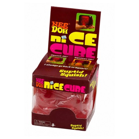 Gniotek Antystresowy Elastyczna Kostka Lodu Ice Cube Squishy Czerwona 5 cm