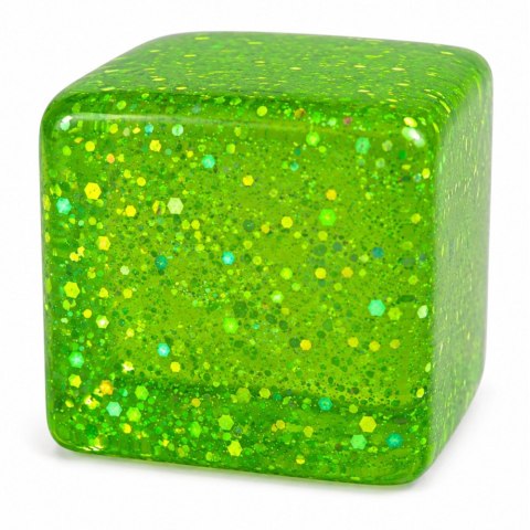 Gniotek Antystresowy Elastyczna Kostka Lodu Ice Cube Squishy Z Brokatem 5cm
