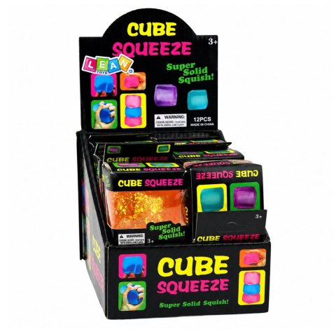 Gniotek Antystresowy Elastyczna Kostka Lodu Ice Cube Squishy Z Brokatem 5cm