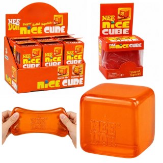 Gniotek Antystresowy Kostka Lodu Ice Cube Squishy Pomarańczowa 5 cm