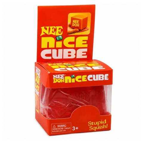 Gniotek Antystresowy Kostka Lodu Ice Cube Squishy Pomarańczowa 5 cm