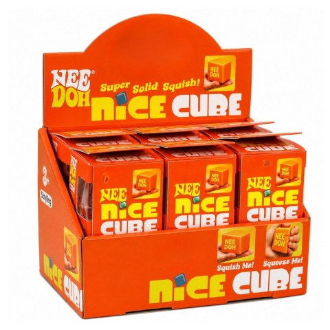 Gniotek Antystresowy Kostka Lodu Ice Cube Squishy Pomarańczowa 5 cm