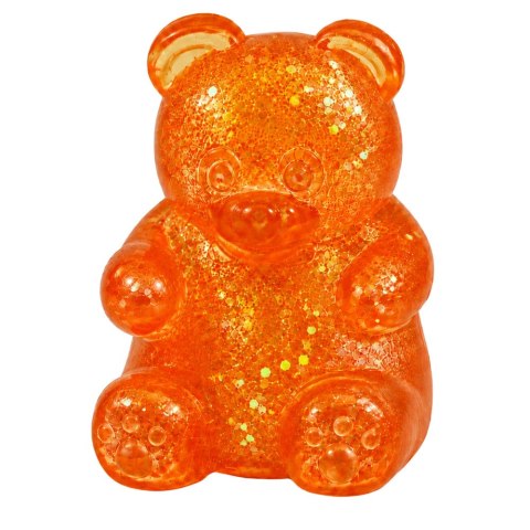Świecący Gniotek Miś Brokatowy LED Squishy Antystresowy 6,5 cm
